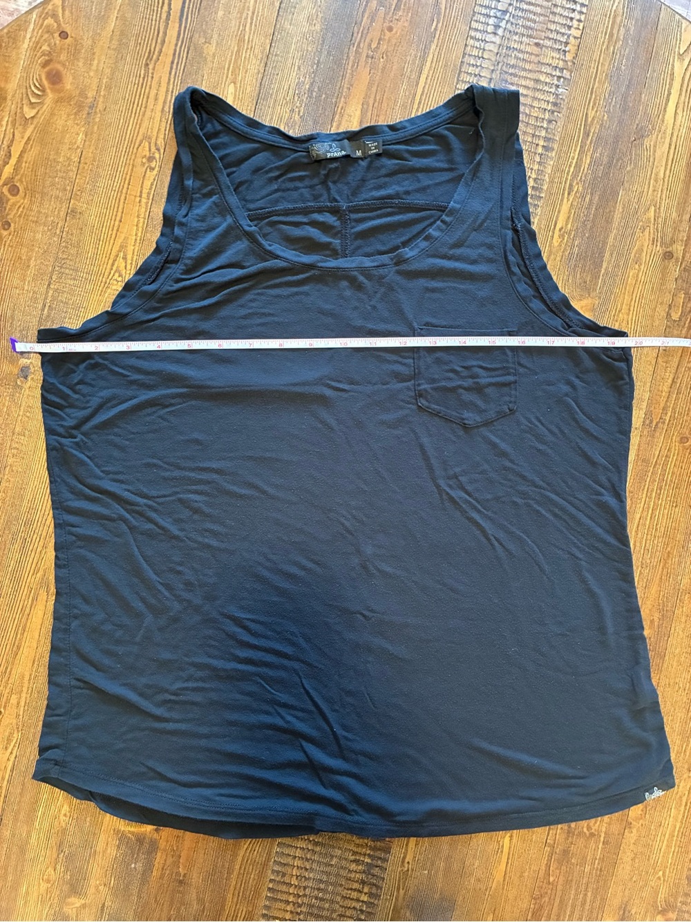 Prana Black Scoop-Neck Pocket Tank